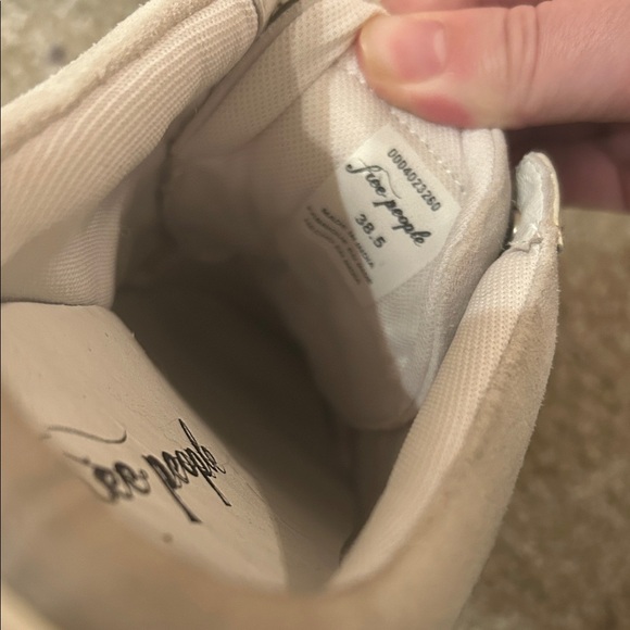 Free People Women's Cream Sneaker Slip Ons - Picture 2 of 3